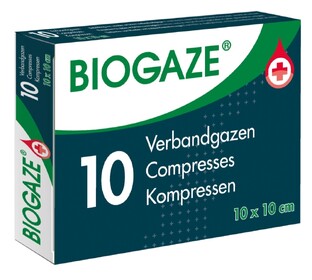 Biogaze Verbandgazen 10x10cm 10ST  Biogaze Verbandgazen 10x10cm 10ST