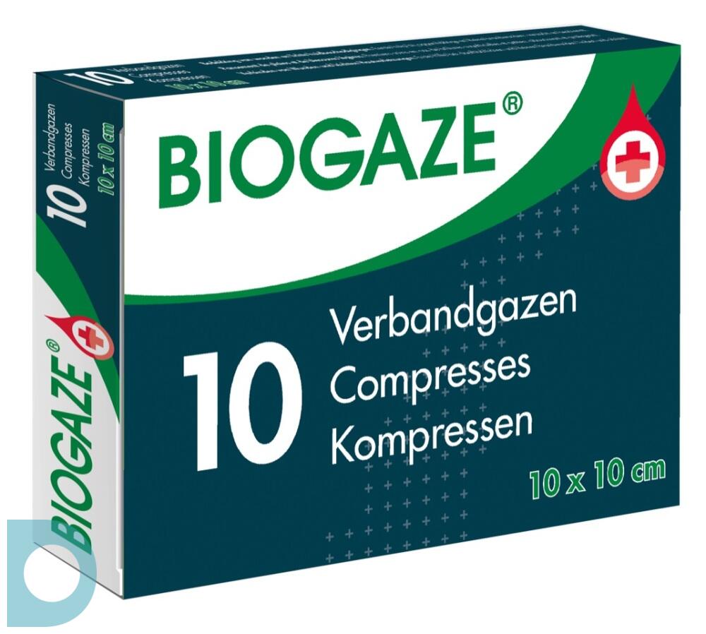 Biogaze Verbandgazen 10x10cm 10ST | voordelig online Online Drogist