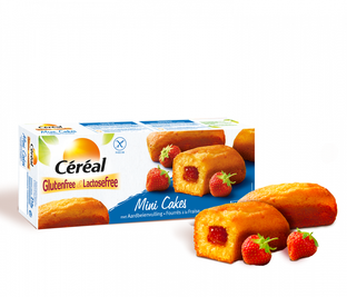 Cereal Mini Cakes Met Aardbeienvulling 210GR