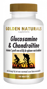 Golden Naturals Glucosamine & Chondroïtine Tabletten 100TB Golden Naturals Glucosamine & Chondroïtine Tabletten 100TB