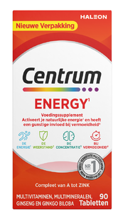 Centrum Energy Multivitaminen Tabletten 90TB Centrum Energy Multivitaminen Tabletten 90TB