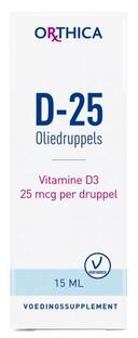 Orthica D-25 Oliedruppels 15ML