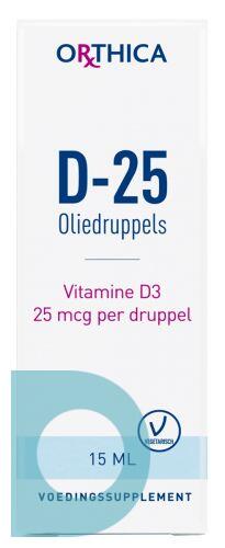 Haast je module hemel Orthica D-25 Oliedruppels 15ML kopen bij De Online Drogist