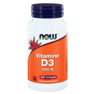 NOW Vitamine D3 1000 IE Softgels 180ST NOW Vitamine D3 1000 IE Softgels 180ST
