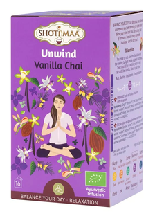 Shoti Maa Unwind Vanilla Chai Thee Zakjes 16ST  Shoti Maa Unwind Vanilla Chai Thee Zakjes 16ST