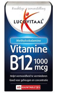 Lucovitaal Vitamine B12 1000mcg Kauwtabletten 60TB Lucovitaal Vitamine B12 1000mcg Kauwtabletten 60TB