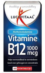 De Online Drogist Lucovitaal Vitamine B12 1000mcg Kauwtabletten 60TB aanbieding