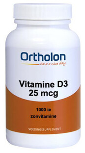 Ortholon Vitamine D3 25 mcg Softgels 100SG Ortholon Vitamine D3 25 mcg Softgels 100SG