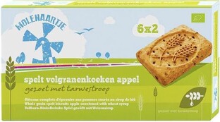 Molenaartje Spelt Volgranenkoeken Appel 240GR Molenaartje Spelt Volgranenkoeken Appel 240GR