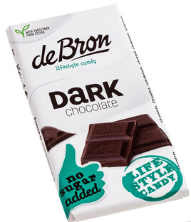 de Bron Suikervrije Tablet Dark Chocolate 75GR de Bron Suikervrije Tablet Dark Chocolate 75GR
