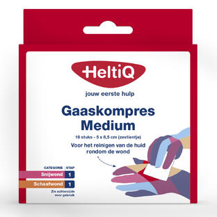 HeltiQ Gaaskompres Medium 16ST