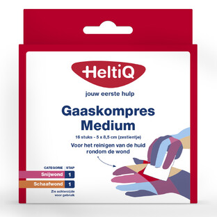 HeltiQ Gaaskompres Medium 16ST HeltiQ Gaaskompres Medium 16ST