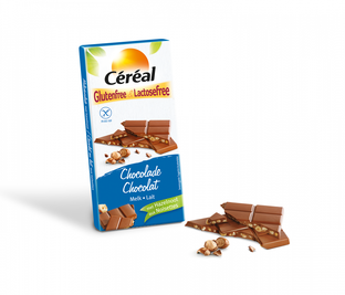 Cereal Glutenvrij & Lactosevrij Chocolade Tablet Hazelnoot 1ST
