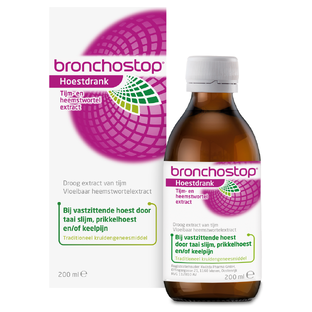 Bronchostop Tijm- en Heemstwortelextract Hoestdrank 200ML Bronchostop Tijm- en Heemstwortelextract Hoestdrank 200ML