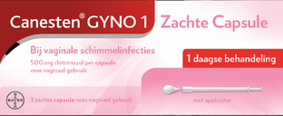 Canesten Canesten Gyno 1 Zachte Capsule 1CP Canesten Canesten Gyno 1 Zachte Capsule 1CP