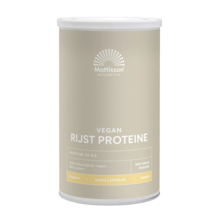 Mattisson HealthStyle Rijst Proteïne Vanille 500GR Mattisson HealthStyle Rijst Proteïne Vanille 500GR