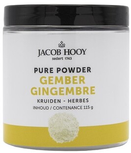 Jacob Hooy Pure Powder Gember 115GR Jacob Hooy Pure Powder Gember 115GR