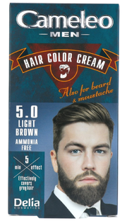 Cameleo Men Hair Color Cream 5.0 Light Brown 1ST 