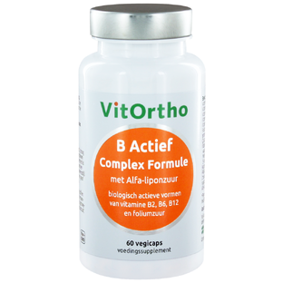 VitOrtho B Actief Complex Formule Met Alfa-Liponzuur VegiCaps 60VCP VitOrtho B Actief Complex Formule Met Alfa-Liponzuur VegiCaps 60VCP