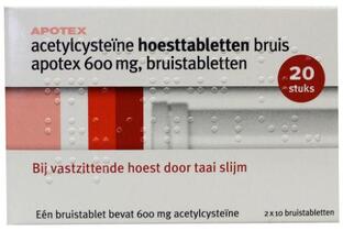 Apotex Acetylcysteine 600mg Bruistabletten 20TB
