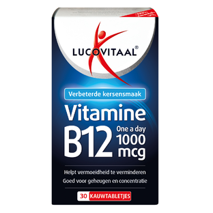 Lucovitaal Vitamine B12 1000mcg Kauwtabletten 30TB Lucovitaal Vitamine B12 1000mcg Kauwtabletten 30TB