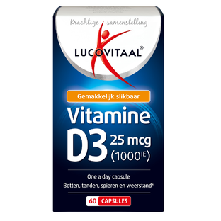De Online Drogist Lucovitaal Vitamine D3 25mcg Capsules 60CP aanbieding