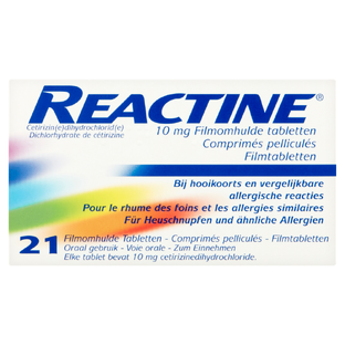 Reactine Cetirizine 10mg Tabletten 21TB Reactine Cetirizine 10mg Tabletten 21TB