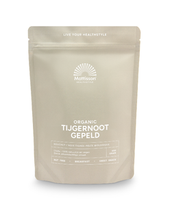 Mattisson HealthStyle Biologische Chufa Tijgernoot Gepeld 450GR Mattisson HealthStyle Biologische Chufa Tijgernoot Gepeld 450GR