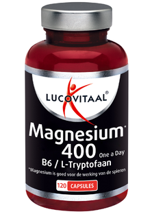 De Online Drogist Lucovitaal Magnesium 400 met Vitamine B6 & L-Tryptofaan capsules 120CP aanbieding