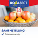 Roxasect Fruitvliegjes 1ST Achterkant verpaking, samenstelling