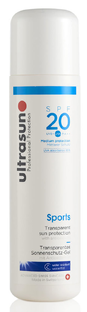Ultrasun Sports Gel Transparent Sun Protection 20SPF 200ML