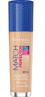 Rimmel London Foundation Match Perfection 200 Soft Beige 30ML