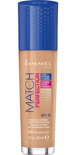Rimmel London Foundation Match Perfection 400 Natural Beige 30ML Rimmel London Foundation Match Perfection 400 Natural Beige 30ML