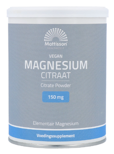 Mattisson HealthStyle Magnesium Citraat Poeder 200GR Mattisson HealthStyle Magnesium Citraat Poeder 200GR
