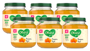 Olvarit 4m+ Pompoen Rijst 125GR Olvarit 4m+ Pompoen Rijst 125GR