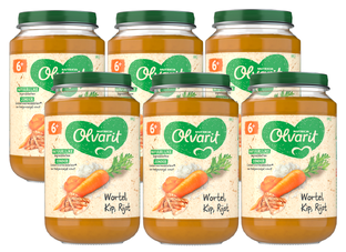 Olvarit 6m+ Wortel Kip Rijst 200GR Olvarit 6m+ Wortel Kip Rijst 200GR