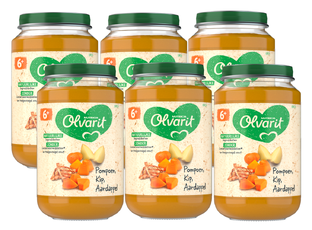 Olvarit 6m+ Pompoen Kip Aardappel 200GR Olvarit 6m+ Pompoen Kip Aardappel 200GR