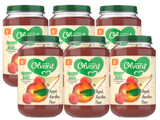 Olvarit 6m+ Appel Aardbei Peer 200GR Olvarit 6m+ Appel Aardbei Peer 200GR