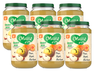 Olvarit 6m+ Peer Appel Abrikoos 200GR Olvarit 6m+ Peer Appel Abrikoos 200GR
