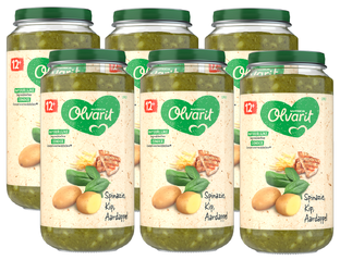 Olvarit 12m+ Spinazie Kip Aardappel 250GR Olvarit 12m+ Spinazie Kip Aardappel 250GR