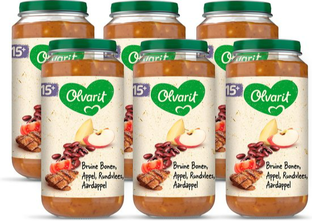Olvarit 15m+ Bruine Bonen Appel Rundvlees Aardappel 250GR Olvarit 15m+ Bruine Bonen Appel Rundvlees Aardappel 250GR