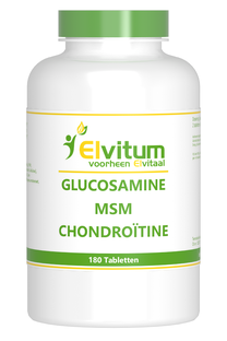 Elvitum Glucosamine MSM Chondroïtine Tabletten 180TB Elvitum Glucosamine MSM Chondroïtine Tabletten 180TB