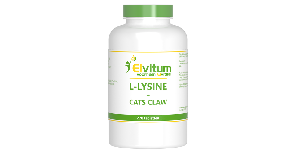 Elvitum LLysine Cats Claw Tabletten 270st De Online Drogist