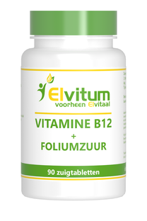 Elvitum Vitamine B12 + Foliumzuur Zuigtabletten 90TB