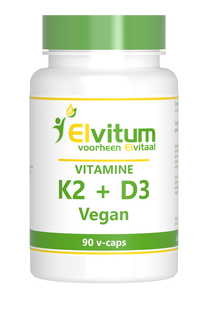 Elvitum Vitamine K2 D3 Vegicaps 90CP Elvitum Vitamine K2 D3 Vegicaps 90CP