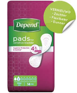 Depend Pads Mini 14ST Depend Pads Mini 14ST