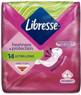 De Online Drogist Libresse Ultra Long Maandverband 14ST aanbieding