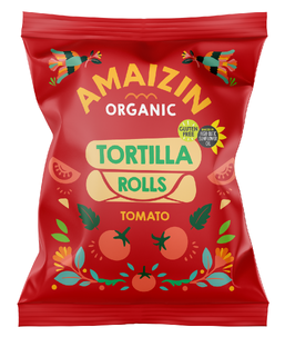 Amaizin Organic Tortilla Rolls Tomato 100GR Amaizin Organic Tortilla Rolls Tomato 100GR