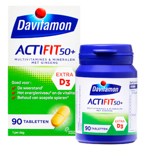 De Online Drogist Davitamon Actifit 50 Plus Tabletten 90TB aanbieding