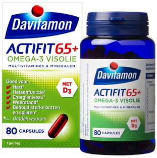 Davitamon Actifit 65 Plus Omega-3 Visolie Capsules 80CP